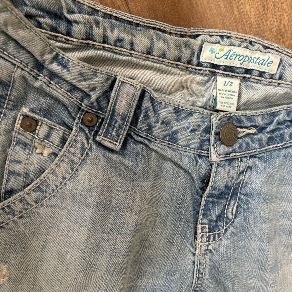 Aeropostale Blue Distressed Denim Jeans